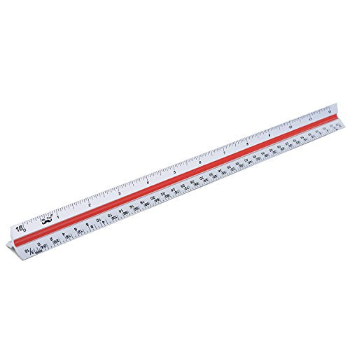 Mr. Pen- Metric Engineer Scale Ruler, Ruler, 12" Aluminum Scale Ruler, Triangular Scale, Scale Ruler for Blueprint, Triangle Ruler, Metric Engineering, Drafting Ruler