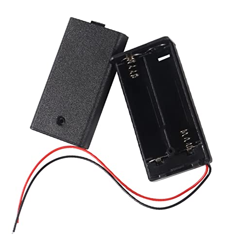 8Pcs 2 AA Battery Holder with Switch, 2X 1.5V AA Battery Holder Case with Wire and ON/Off Switch - size: AA 2 Cell