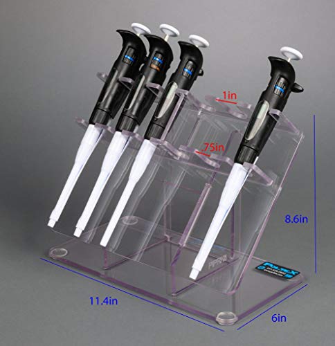 Pipette-Pipettor Rack/Stand 6 Position (Tough Break Resistant PETG)