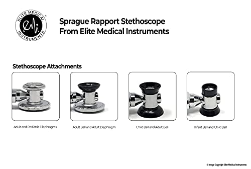 EMI EBL-430 Royal Sprague Stethoscope and Large Adult Cuff (See Large Cuff Size: 33 cm to 51 cm | 13 inch to 20 inch) Aneroid Sphygmomanometer Manual Blood Pressure Set - size: Large Adult Cuff Set - Royal Blue