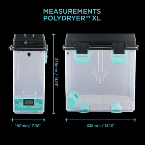 Polymaker PolyDryer Filament Storage Box XL 2-Pack, Up to 3kg Spool - color: Polydryer Box XL 2-pack (Fits Up to 3kg Spools, Only Storage Box)
