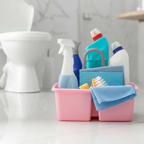 Threehoney 12 Pack Classroom Caddy 3 Compartment with Handle, Macaron - color: Macaron