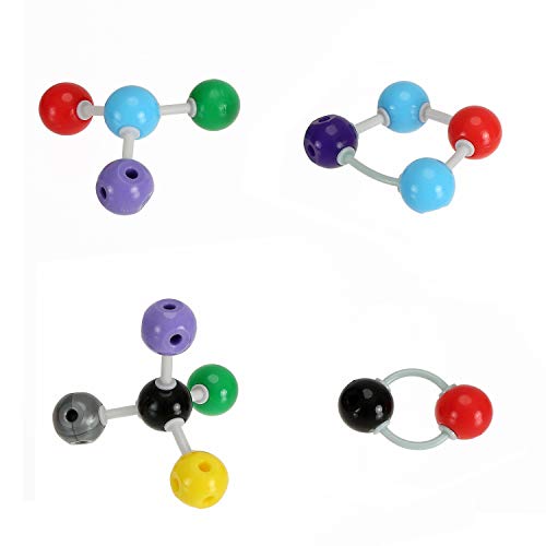 YOPAY 240 Pieces Molecular Model Kit, Organic and Inorganic Chemistry Molecular Structure Model, 86 Atoms and 153 Links and 1 Short Link Remover Tool (Pack of 2) - size: Medium (Pack of 2)