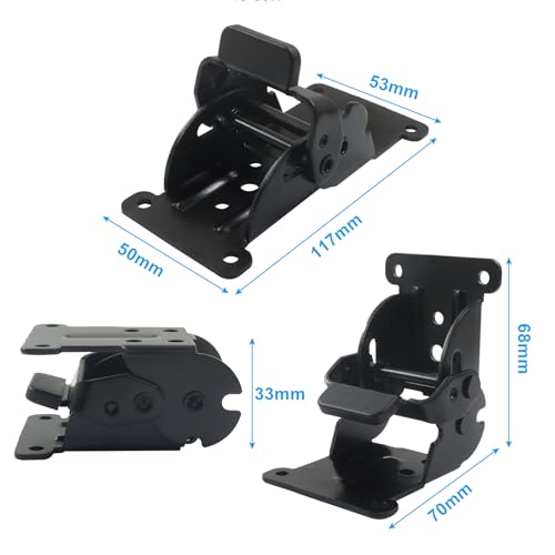 4 Pack Heavy-Duty Folding Brackets, 0°-90°-180° Adjustable Support