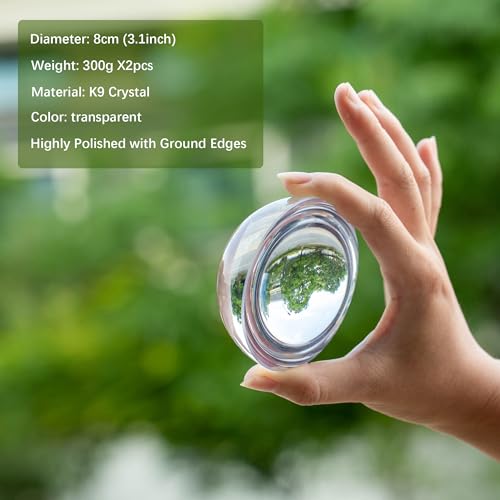 2Pcs 3.1inch Crystal Dome Magnifying Paperweight for Outdoor Events - color: 2pcs