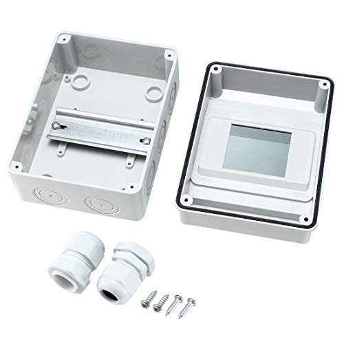 Plastic Transparent Cover Power Distribution Protection Box IP65 ABS for Circuit Breaker Indoor on The Wall 5 Way (160mmx120mmx95mm) - size: 160mmx120mmx95mm