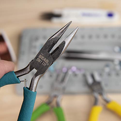 The Beadsmith Color-ID Pliers – Color Coded Set – 5 Inches, 3 Piece Kit: Chain Nose, Round Nose, & Side Cutter – Tools for Jewelry Making - size: 3-Piece Set - 5 Inches