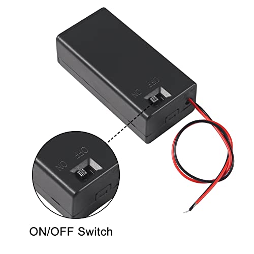 8pcs 9V Battery Holder 9V Battery Holder with Switch 9V Battery Case with Switch 9V Battery Case Holder with Cover Storage Case Holder