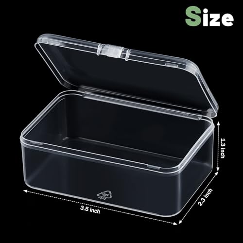 ZORRITA Small Plastic Storage Containers, 6 Pack, 3.5 x 2.3 x 1.3 Inch - size: 3.5 x 2.3 x 1.3 Inch