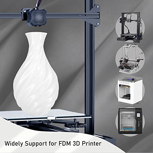 MIKA3D Silk Shiny White PLA Filament, 1KG 2.2Lbs 3D Printing Material with 1.75mm High Diameter Accuracy, Neatly Wound Silk PLA Widely Support for FDM 3D Printers - color: Silk-white
