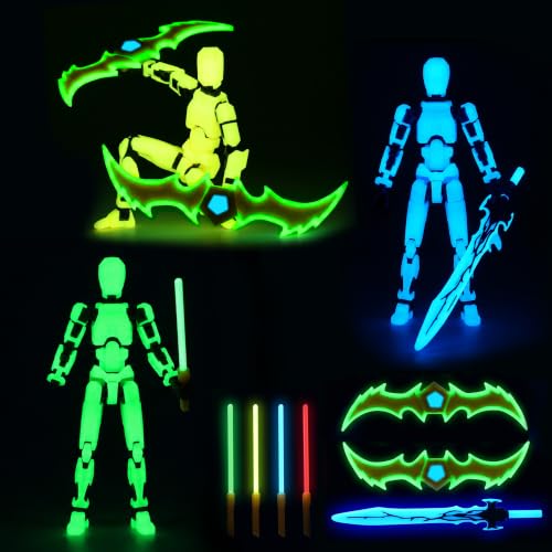 MerryXD 9 Pack Assembly Completed T13 3D Action Figure,Dummy Nova Titan Lucky 13 Action Figure 3D Printed Multi-Jointed Movable Toy - color: 9pack