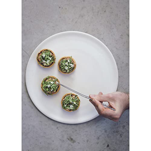 Cat Cora Offset Plating Tongs, Stainless Steel, Grooved Tips, Spring Action, Fine Garnishing and Decorating Control - style: Plating Tongs