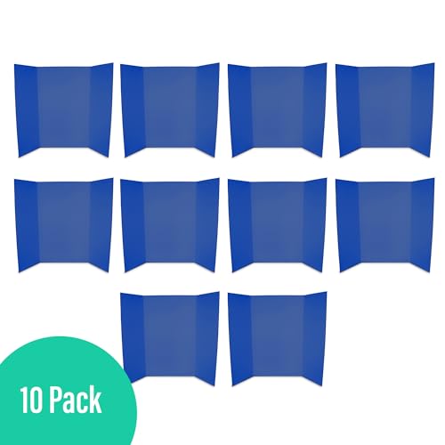Flipside Products 36” x 48” Project Boards for Presentations, Science Fair, School Projects, Event Displays and Trifold Picture Board, Proudly Made in USA - Blue - 10 Pack - color: Blue, size: 10 Pack