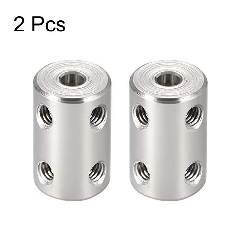 uxcell 4mm to 4mm Bore Rigid Coupling Set Screw L22XD14 Stainless Steel,Shaft Coupler Connector for 3D Printers, Motor Accessories,2pcs - color: Silver Tone, size: 4mm to 4mm