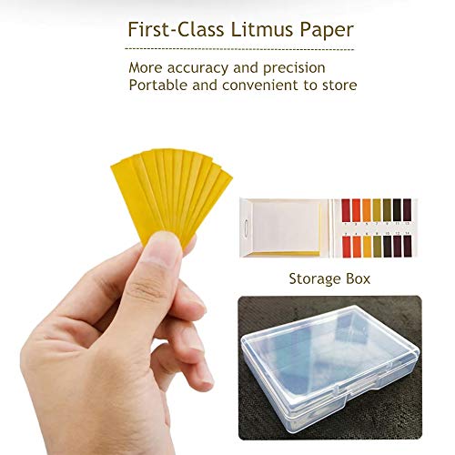 6 Pack pH 1-14 Litmus Test 480 Strips with Storage Case for Urine, Water, Soil Testing and Pet Food Monitoring - size: 480 count (Pack of 6)