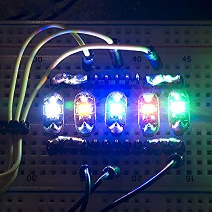 OSOYOO 30pcs Lilypad LEDs Pink/Red/Yellow/Blue/Green/White for Arduino Raspberry Pi Microcontroller