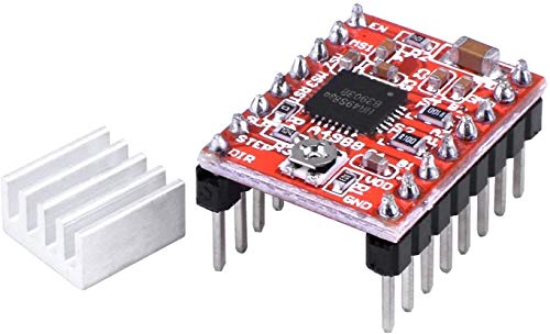 HiLetgo 1pc A4988 Stepstick Stepper Motor Driver Module + Heat Sink for 3D Printer Reprap Compatible to Arduino
