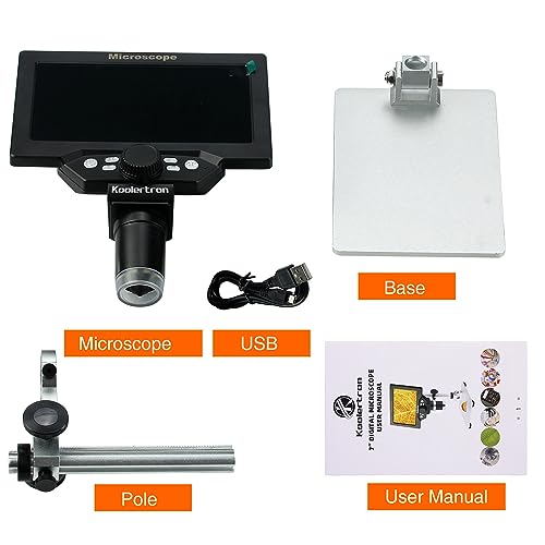 Koolertron 7" LCD Digital Microscope, 1080P USB Camera, 32GB - size: 7 inch (LCD and 32GB TF Card)