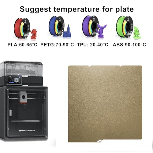 264x276MM Build Plate PEI Sheet for Kobra S1 Combo, Gold - color: Gold