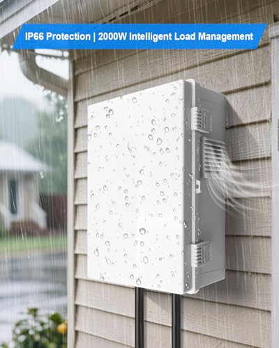 Outdoor Electrical Box with Thermostat Fan, 15.7"x11.8"x6.2" ABS Enclosure - size: 15.7"x11.8"x6.2"