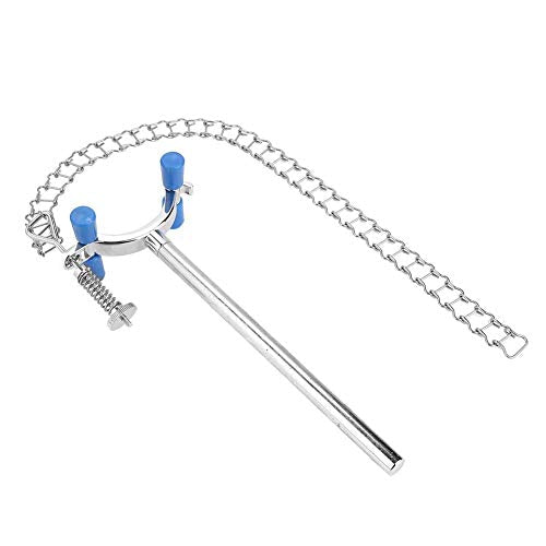 Lab Chain Clamp, Akozon Stainless Steel Laboratory Beaker Chain Clamp Clip for 80-150mm Dia Beaker Container or Flask Chemical Equipment