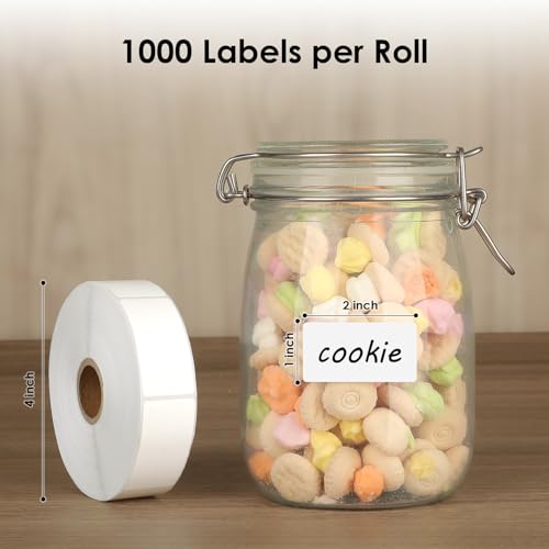 MaxGear 1000 Removable Freezer Labels 1x2 Inch