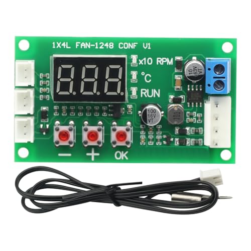 DC 12-48V 5A PWM Motor Fan Speed Controller Temperature Control Digital 4 Wire PWM Driver Module Motor Controller