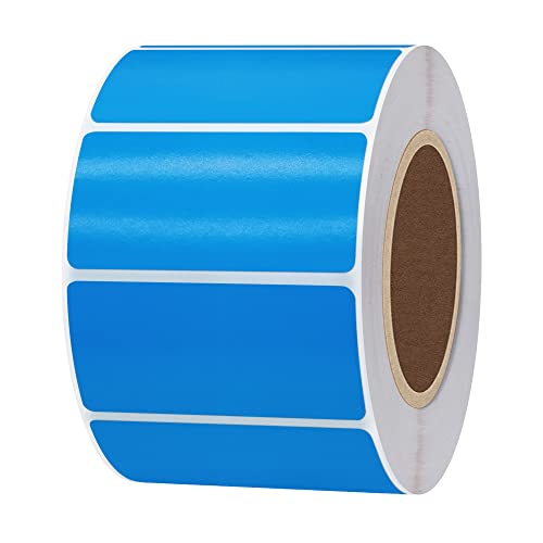 Hybsk 2x1 inch Color Direct Thermal Labels for Shipping, Barcodes, Address, Compatible with Rollo Label Printer & Zebra Desktop Printers (2"x1",Blue) - color: 1 Roll Blue, size: 2"x1"