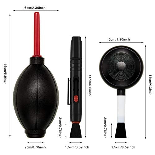 Patelai Camera Cleaning Kit Include Cleaning Pen Brush, Blower Brush Dust Cleaner, Air Blaster Blower Lens Cleaning Kit for Camera, SLR, Telescope, Magnifying Glass, Phone