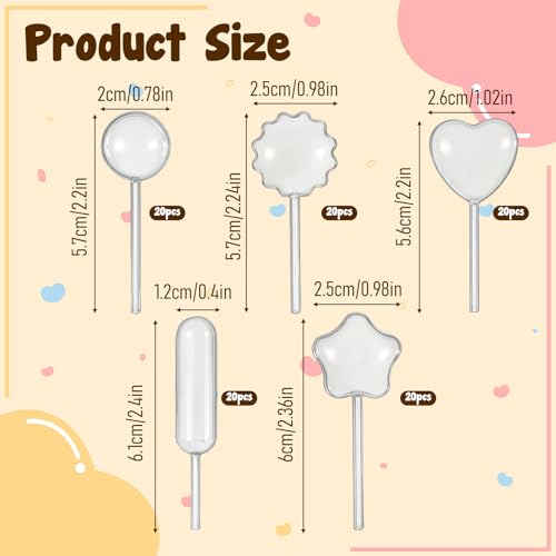100 Pcs Disposable Cake Transfer Pipettes Plastic Cupcakes Pipettes 4ml