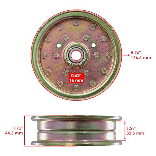 Caltric Deck Idler Pulleys Compatible with Dixon Grizzly 60 / Grizzly ZTR 60 / Grizzly 72
