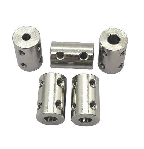 5Pcs 4mm to 6mm Shaft Coupler Connectors,Steel Coupler Rigid Couplings Adapter with Screws for CNC Machine 3D Printer RC Motor Accessories and DIY - size: 4mm to 6mm