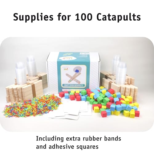 Catapult Kit, 100-Pack - Bulk STEM Kits for Large Groups, Ages 8+ - size: 100 Pack