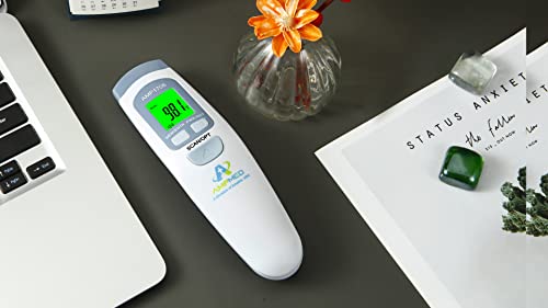 No-Touch Medical Grade Infrared Forehead Thermometer - color: White Blue