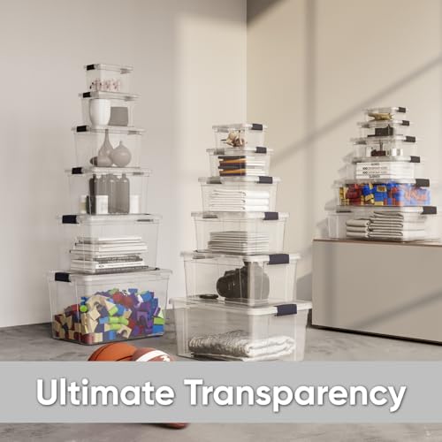 Superio 7.4 Quart Clear Plastic Storage Bin with Lid, Stackable Organizer Box, BPA-Free Storage Container for Home, Garage, School & Office, 1 Pack - size: 7.4 Quart