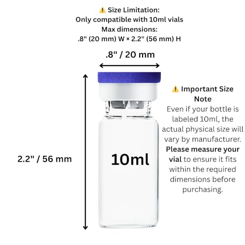 4-Slot 10 ml Vial Case | Compact Organizer | Organizer for GLP-1, Peptides, Research - color: RGB Metallic