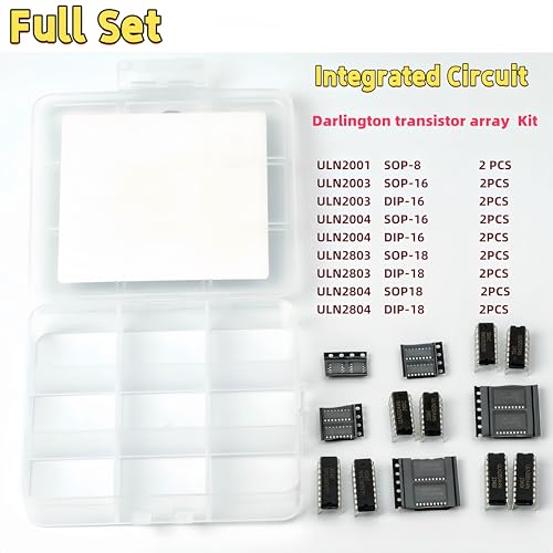 Darlington Transistor Array IC Kits.18 in 1 :ULN2001,ULN2003,ULN2004,ULN2803,ULN2804