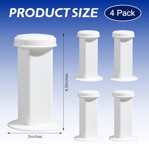 LemonRoad 4 Pack Coplin Staining Jar, Set with Lid, White
