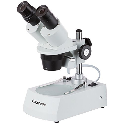 AmScope SE305R-PZ-LED Forward-Mounted Binocular Stereo Microscope, WF10x - style: Base + LED