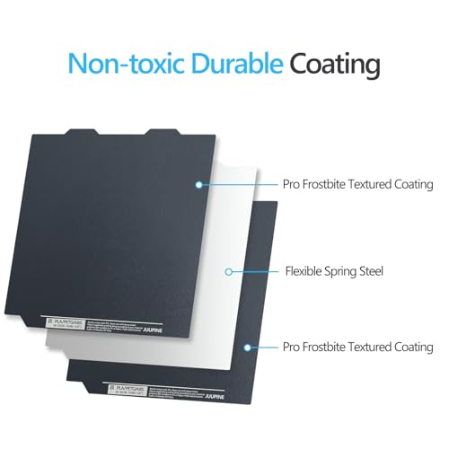 Upgraded Pro Frostbite Build Plate (Not PEI Sheet) for Bambu Lab A1 Mini, Room Temp Cold Printing,Flexible Double-Sided Textured Spring Steel Sheet,184x184mm Bambu Lab A1 Mini Build Plate.