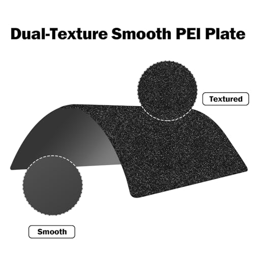 P2S Build Plate for X2D/P1S/P1P/A1/X1C Dual-Textured and Smooth PEI Plate - color: Black, size: P2S/P1S/X2D/A1/P1P/X1C
