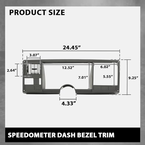 Dash Bezel Panel Surround Trim - color: Gray, size: Silverado/Sierra 1988-1994