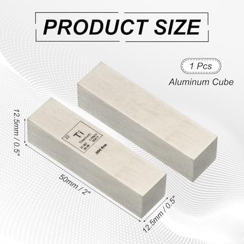 PATIKIL Titanium Cube, 0.5x0.5x2" Ti Density Stick High Density Element Rod Unique Metal Cube Periodic Table of Elements Collections Lab Experiment Teacher Scientific Classes - size: 0.5x0.5x2", style: Titanium