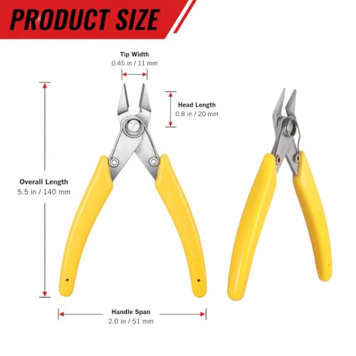 5.5 Inch Wire Cutters Flush Cutters for Electronics Crafts
