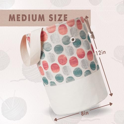 TOGETRUE Yarn Bag, Knitting Crochet Bag, Portable Yarn Storage Bags Organizer for Crocheting Project, Store Skein Ball, Short Knitting Needle (Medium, Point Shape) - color: Point Shape, size: Medium