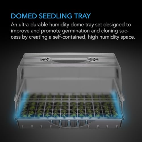 AC Infinity Humidity Dome 6x12, Heavy-Duty 3mm Seed Starter Propagation Kit - size: Large Dome Kit