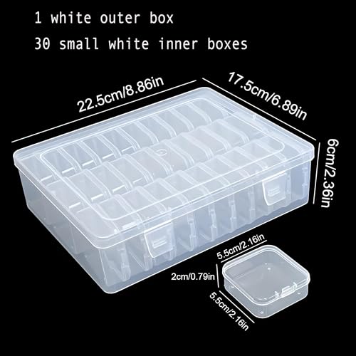 31-Piece Clear Inner Box Organizer for Hardware - color: Clear
