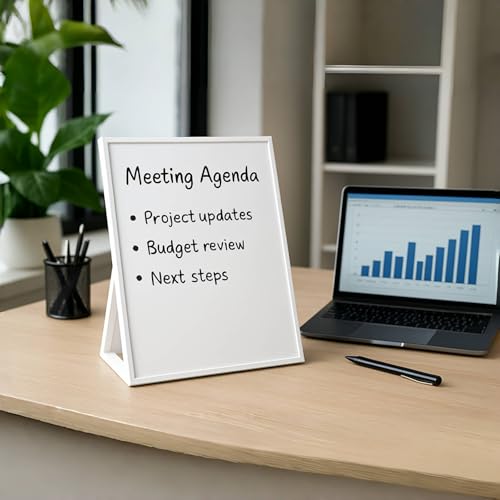 Dry Erase Board, Small Whiteboard with Stand - size: 8"W x 11.7"H, style: Basic