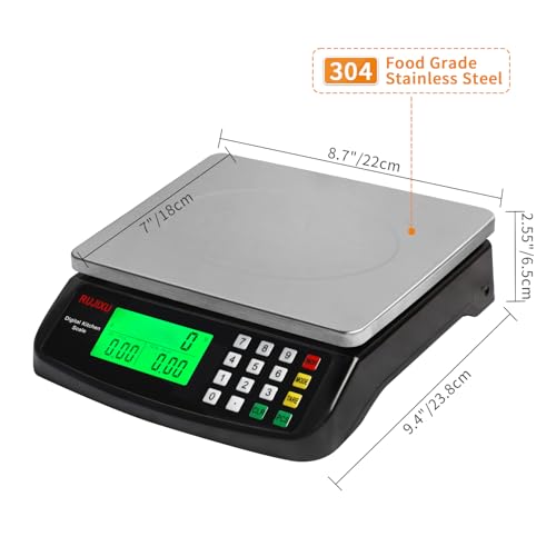 66lb Food Scale Large Kitchen Scales Digital Weight Grams and Ounces - color: BLACK 30KG
