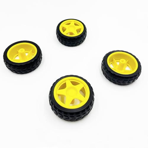 4PCS Toy Car Wheel 65mm Rubber Tire Wheels for RC Car Truck Robot DIY Model Toy Parts